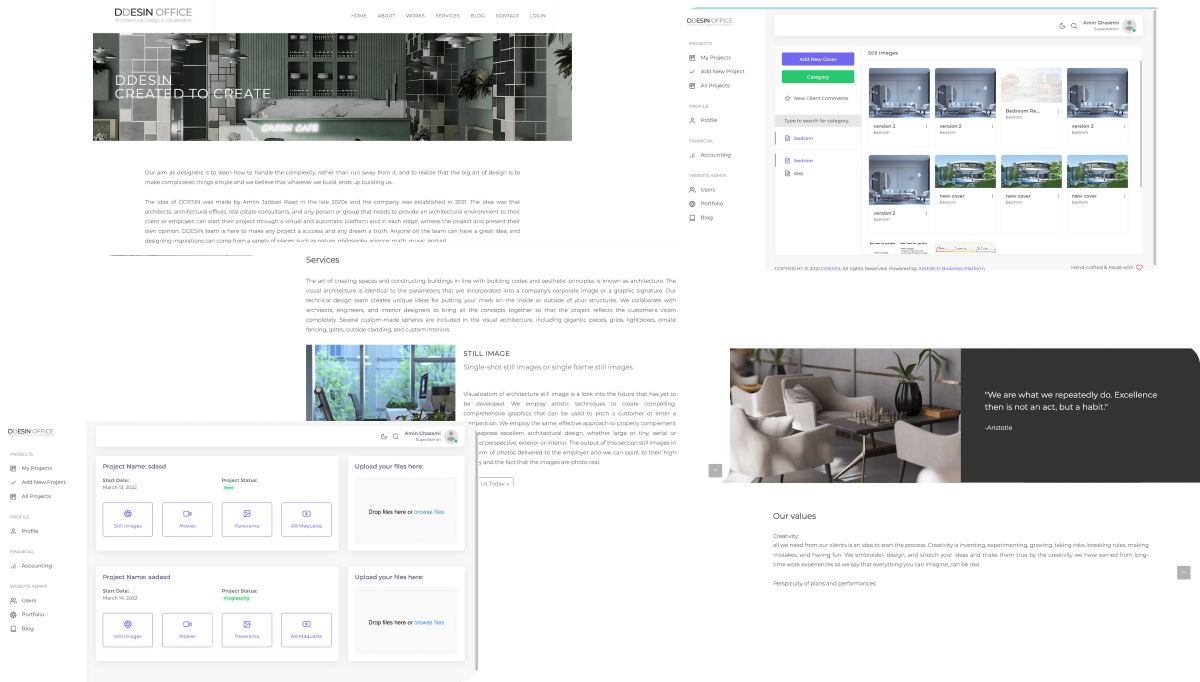 Ddesin architectural project management SaaS — product screenshot